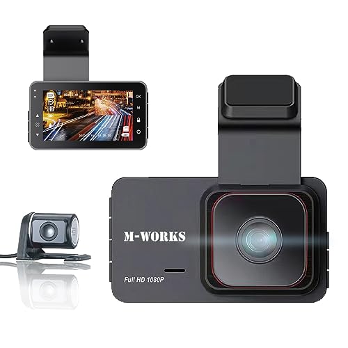 新品未開封　ドライブレコーダー　ダブル録画　高画素数　リア搭載 Amazon | 【M-WORKS】リアカメラ付きFHDドライブレコーダー フル